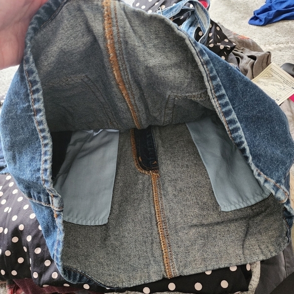 Forever 21 Blue Denim Jeans Overall Mini Skirt Dress Women's Small S Adjustable - Picture 10 of 12